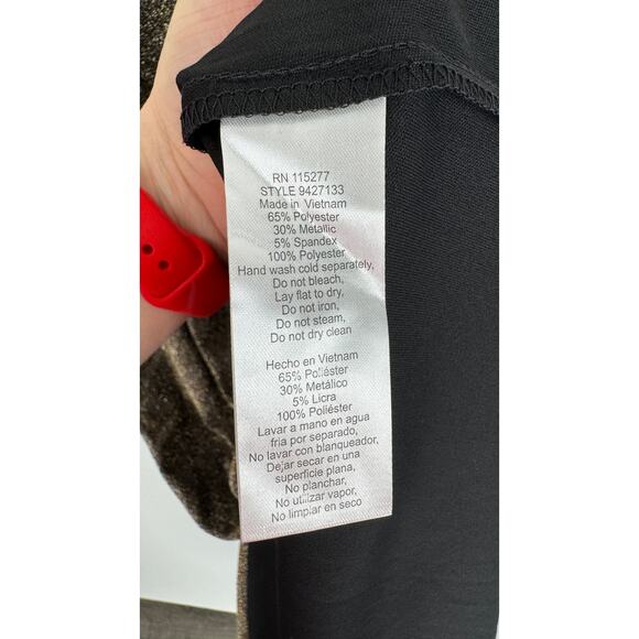 Ignite Evenings Womens Metallic Evening Maxi Dress Plus Size 22W Gold Black New - Picture 10 of 10